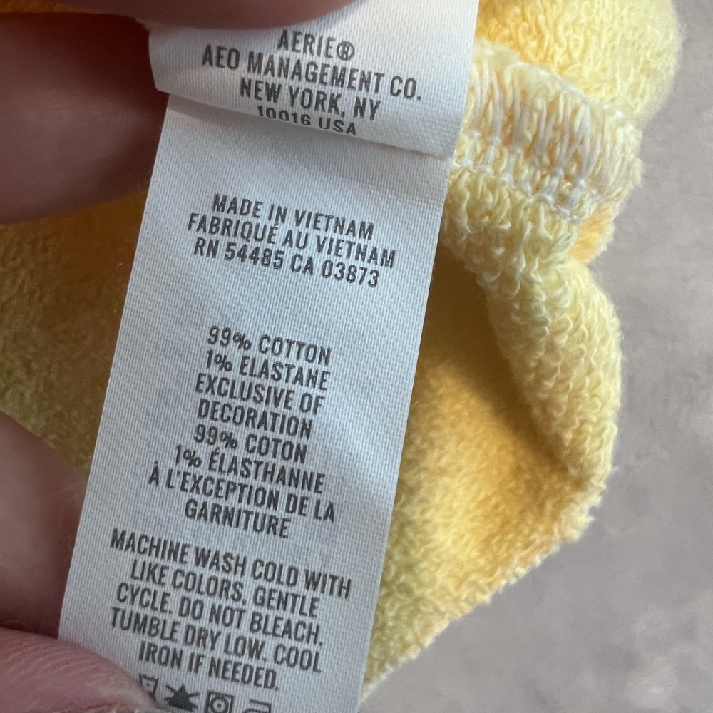 Aerie Easy Street Sweater Womens Medium Oversized Yellow Boho Lounge Coastal NWT - Picture 8 of 10